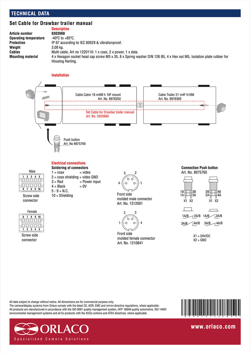 Orlaco Cable Set (Manual)