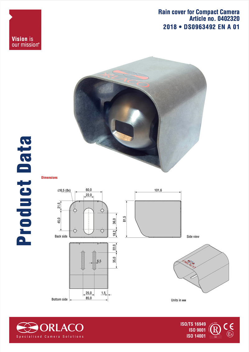 Orlaco Compact Camera protective cover