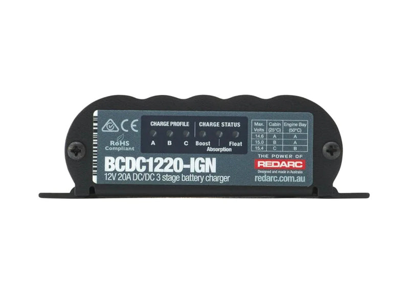 REDARC 20A IN-VEHICLE DC BATTERY CHARGER (IGNITION CONTROL)