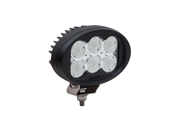 60w High Powered Oval LED Worklamp - Flood Beam - QVWL60WF