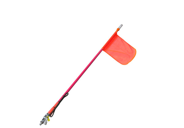 QVSF1200 Safety Flag 1.2m with Quick Release Base & Wired connector