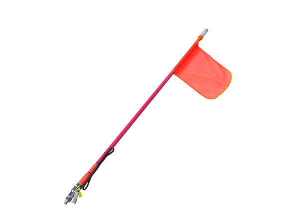 QVSF1800 Safety Flag 1.8m with Quick Release Base & Wired connector